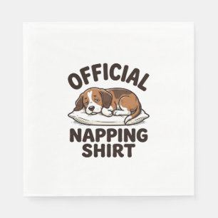 Serviette En Papier Chemise de repos officielle Chien endormi Design v