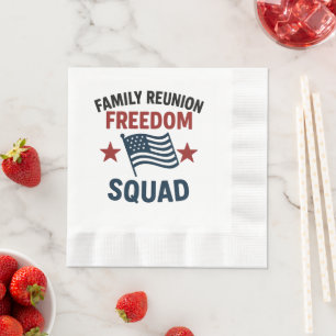 Serviette En Papier Chemise de réunion de famille Freedom Squad – USA