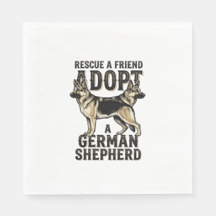 Serviette En Papier Chemise de sauvetage de chien de berger allemand v