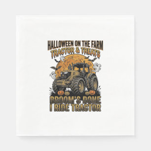 Serviette En Papier Chemise de tracteur Halloween drôle de sorcière de