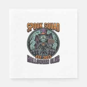 Serviette En Papier Chemise de zombie Halloween drôle de l'équipe Spoo