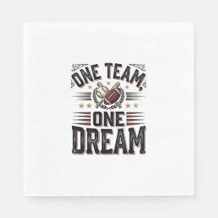 Serviette En Papier Chemise d'équipe sportive vintage One Team One Dre
