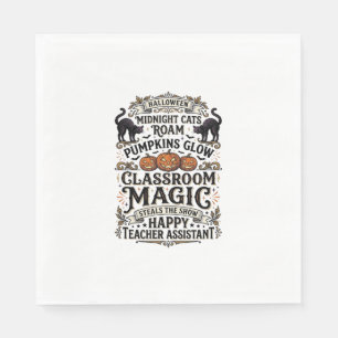 Serviette En Papier Chemise d'Halloween d'Assistant d'Enseignant avec