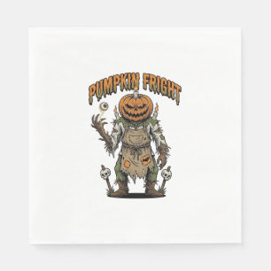 Serviette En Papier Chemise d'horreur de citrouille Art de Halloween d
