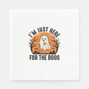 Serviette En Papier Chemise drôle de fantôme d'Halloween juste ici pou