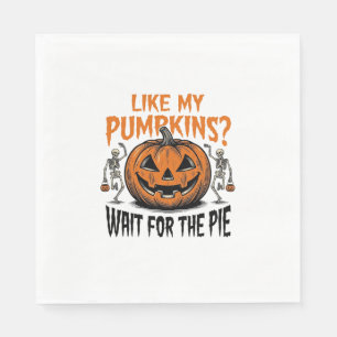 Serviette En Papier Chemise drôle de squelette de citrouille d'Hallowe