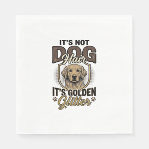 Serviette En Papier Chemise drôle vintage de cheveux de chien Retrieve
