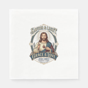 Serviette En Papier Chemise graphique vintage de chasse de Jesus Thrif