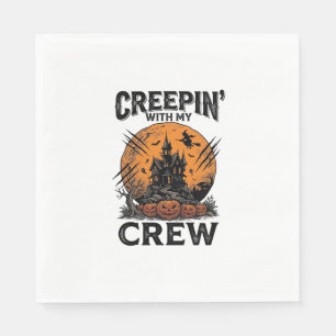 Serviette En Papier Chemise Halloween Maison Hantée Creepin With My Cr