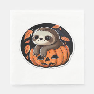 Serviette En Papier Chemise oversize avec autocollant Halloween citrou