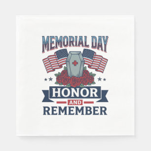 Serviette En Papier Chemise patriotique Fête de la mémoire Honneur et 