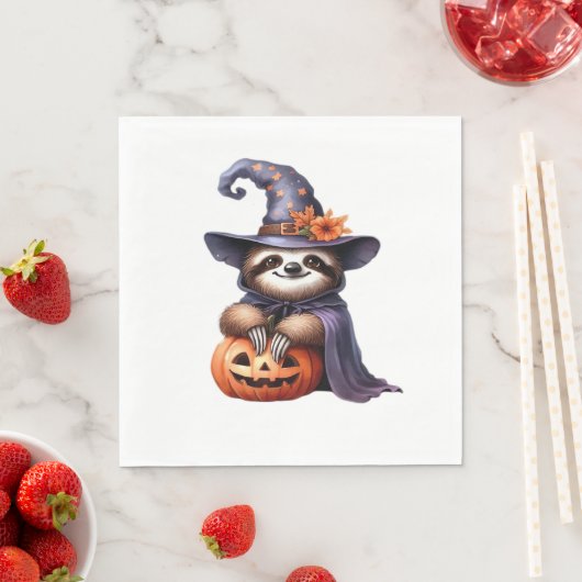 Serviette En Papier Chemise T classique Sloth Halloween (En situation)