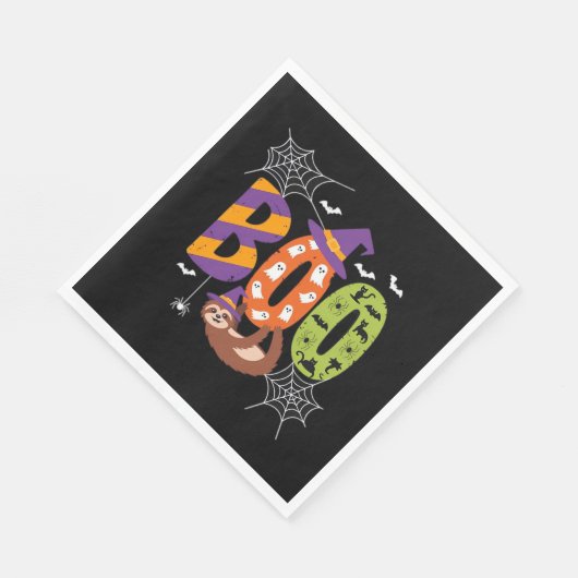 Serviette En Papier Chemise T Essentielle Halloween Sloth Boo Lazy (Coin)