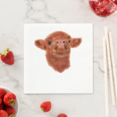 Serviette En Papier Chemise T surdimensionnée de la vache Highland (En situation)