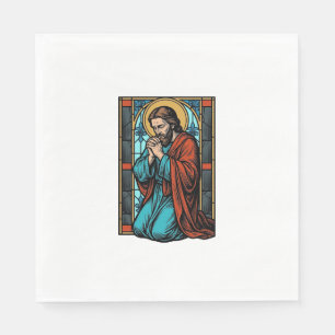 Serviette En Papier Chemise vectorielle de figure religieuse priant vi