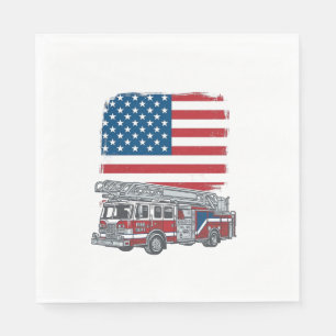 Serviette En Papier Chemise vintage du drapeau américain de la camion