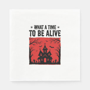 Serviette En Papier Chemise Vintage Halloween Haunted House Quelle épo