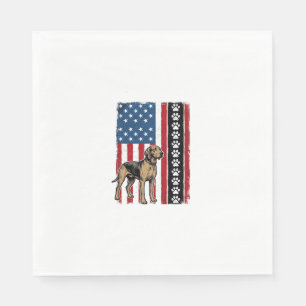 Serviette En Papier Chemise vintage patriotique empreinte de patte de