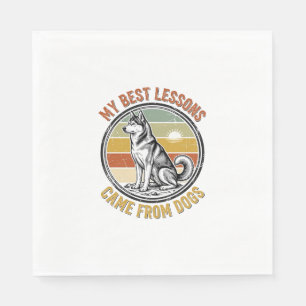 Serviette En Papier Chemise vintage pour amoureux de chiens avec gravu