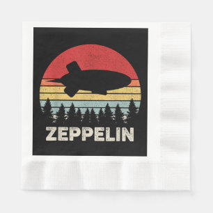 Serviette En Papier Chemise Vintage Rétro Zeppelin Dirigeable