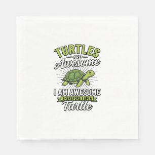 Serviette En Papier Chemises de tortue drôles Incroyables Tortues Vint