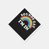 Serviette En Papier Chemises gay pride Hommes Femmes LGBT Arc En Ciel  (Coin)