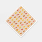 Serviette En Papier Chêne d'automne Feuilles (Coin)