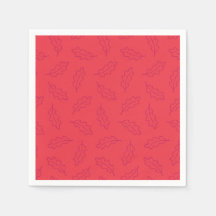 Chêne d'automne serviettes à cocktails - persimmon