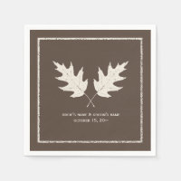 Chêne Feuille Mariage d'automne Napkins