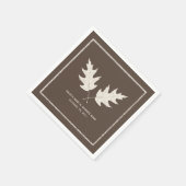 Serviette En Papier Chêne Feuille Mariage d'automne Napkins (Coin)