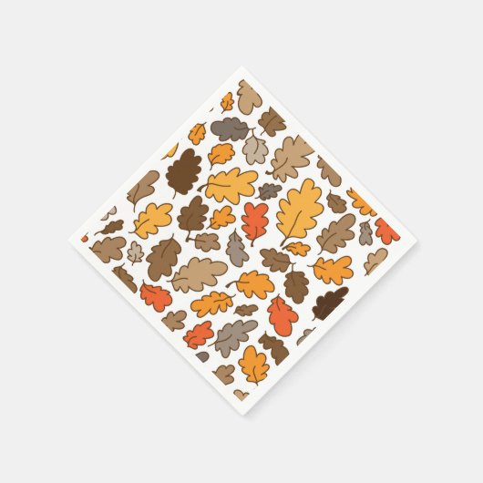 Serviette En Papier chêne feuilles automne boho thanksgiving serviette (Coin)