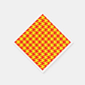 Serviette En Papier Chèque en plan rouge jaune pied (Coin)