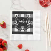 Serviette En Papier Chèques de buffle Rassembler (En situation)