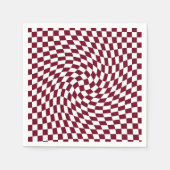 Serviette En Papier Chèques de collection de Mariages couleur Bourgogn (Devant)