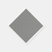 Serviette En Papier Chèques en noir et blanc (Coin)