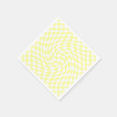 Serviette En Papier Chèques jaune pâle doux Motif ondulé (Coin)
