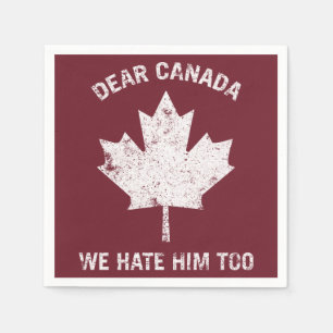 Serviette En Papier Cher Canada, Nous Le Détestons De Manifestation Po