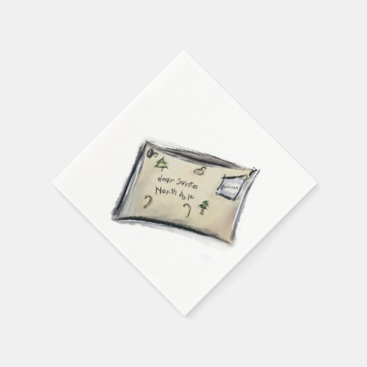 Serviette En Papier Cher Père Noël (Coin)