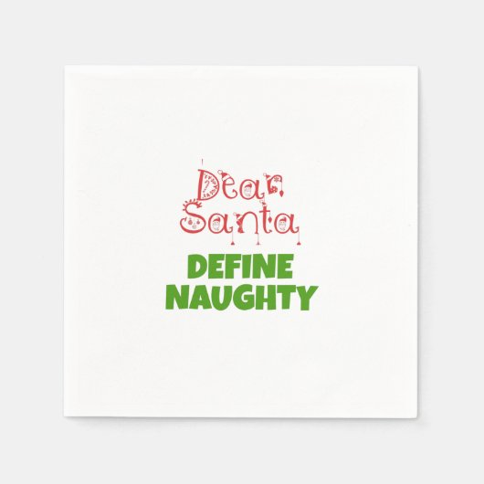 Serviette En Papier Cher Père Noël définir vilain (Devant)