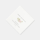 SERVIETTE EN PAPIER CHÈRES DE CALLIGRAPHIE MINIMALE ROSE ROSE DOUX BLA (Coin)