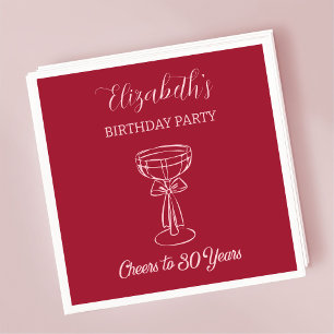 Serviette En Papier Chéri moderne Cheers à 30 ans Anniversaire serviet