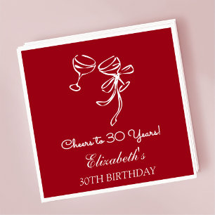Serviette En Papier Chéri moderne Cheers à 30 ans Anniversaire serviet