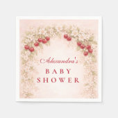 Serviette En Papier Cherry Bloom Floral Baby Shower (Devant)