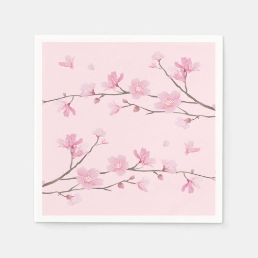 Serviette En Papier Cherry Blossom - Arrière - plan transparent (Devant)