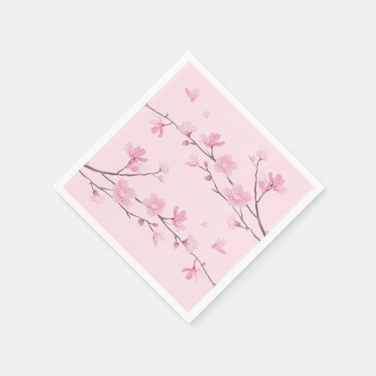 Serviette En Papier Cherry Blossom - Arrière - plan transparent (Coin)