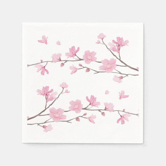 Serviette En Papier Cherry Blossom - Arrière - plan transparent (Devant)