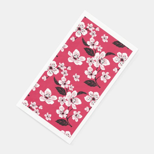 SERVIETTE EN PAPIER CHERRY BLOSSOM - SAKURA (ROUGE) (Coin)