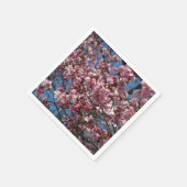 Serviette En Papier Cherry Blossoms et Blue Sky Spring Floral (Coin)
