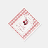 Serviette En Papier Cherry On Top Coquette Bow Birthday (Coin)