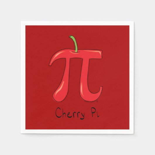Serviette En Papier Cherry Pi Symbole Math Enseignant Funny (Devant)